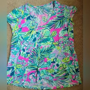 Lilly Pulitzer Vibrant Tropical Short Sleeve Tee